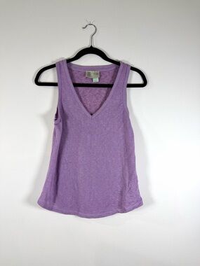 Anthropologie Lavender V-Neck Tank Top